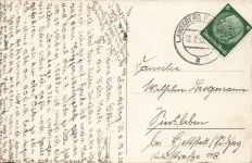AK Landsberg Gorzów Wielkopolski Ehrenmal Ostbrandenburg 1938 gelaufen Postkarte