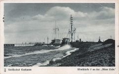 AK Cuxhaven Nordseebad Windstärke 9 Alten Liebe Niedersachsen 1942 Postkarte