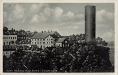 AK Neuburg Burg Kaffee Restaurant Einkehrstätte Sudeten ungelaufen Postkarte