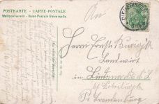 AK Dehlingen Dorfstrasse Kirche Frankreich Elsass 1912 gelaufen Postkarte Litho