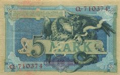 Reichskassenschein 5 Mark Banknote 31.10.1904 DEU-52a