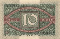 10 Mark 6.2.1920 Reichsbanknote, DEU-73 Kassenfrisch /UNC