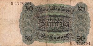 Reichsbanknote 50 Reichsmark 1924 DEU-176a N/G