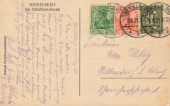 AK Heidelberg Schlossbeleuchtung Baden-Württemberg 1921 gelaufen Postkarte