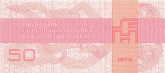 DDR Banknote 50 Mark Forum 1979 Ro: 371b Ersatznote Kassenfrisch / UNC