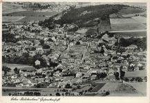 AK Bilin Bílina Gesamtansicht Sudetenland 1940 gelaufen Postkarte