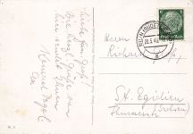AK Bilin Bílina Gesamtansicht Sudetenland 1940 gelaufen Postkarte