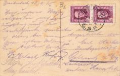 AK Breitenbach Potůčky Dreckschänke Böhmen 1925 gelaufen Postkarte