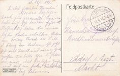 AK 1.WK Mdzewo Landw.-Inf.-Rgt. 101 in Polen 1915 gelaufen Patriotika Postkarte