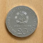DDR 20 Mark 1986 Jacob Wilhelm Grimm Silber Gedenkmünze