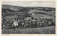 AK Bad Reinerz Stadtansicht Kirche Böhmen 1930 gelaufen Postkarte