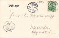 AK Cranz Hotel Monopol Strandleben Strand Ostpreussen 1903 gelaufen Postkarte