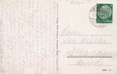 AK Rauschen Strandpromenade Steg Menschen Ostpreussen 1934 gelaufen Postkarte