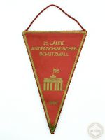 DDR Wimpel 25 Jahre Antifaschistischer Schutzwall 1986 Berlin