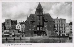 AK Danzig Lange Brücke Krantor Danzig 1942 gelaufen Postkarte