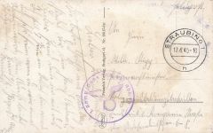 AK Straubing Stadtturm Kirche Bayern 1940 gelaufen Postkarte