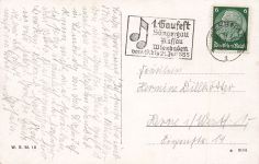 AK Mainz Dom vom Leichhof Rheinland-Pfalz 1935 gelaufen Postkarte