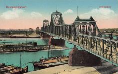AK Duisburg-Ruhrort Rheinbrücke Nordrhein-Westfalen ungelaufen Postkarte