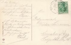 AK Hanau Stadtschloss Park Hessen gelaufen Postkarte