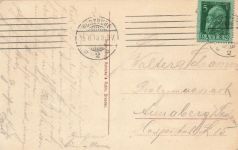 AK Münnerstadt Markt Gasthaus Conditorei Bayern 1913 gelaufen Postkarte