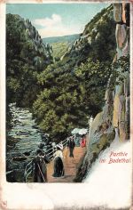 AK Bodethal Sommerfrische Menschen Sachsen-Anhalt ungelaufen Postkarte