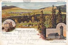 AK Gottesgab Unterkunftshaus Franz Josef Turm Böhmen Erzgebirge 1908 Postkarte