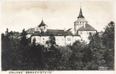 AK Grafenstein Grabštejn Schloss Grafenstein Böhmen gelaufen Postkarte