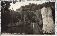 AK Hirschberg Turmsteinbaude Schlesien Riesengebirge 1944 gelaufen Postkarte