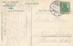 AK Großräschen Hubers Gasthof Hotel Brandenburg 1912 gelaufen Postkarte
