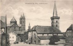 AK Worms Andreasplatz Dom Rheinland-Pfalz 1907 gelaufen Postkarte