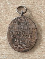 Jubiläumsmedaille für die Armee 1905 Bayern Prinzregent Luitpold Bronze