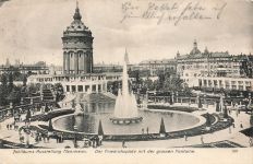 AK Mannheim Friedrichsplatz Fontaine Baden-Württemberg 1907 gelaufen Postkarte