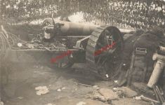 Foto 1.WK erbeutete englische BL 8-inch-Haubitze Mk VII Camouflage Frankreich