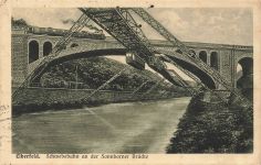 AK Elberfeld Schwebebahn Sonnborner Brücke Nordrhein-Westfalen 1926 Postkarte