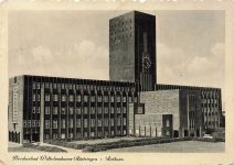 AK Wilhelmshaven Rüstringen Rathaus Niedersachsen 1937 gelaufen Postkarte