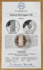 Andorra ECU 10 Diners 1995 Ramon Berenguer III. Silber PP mit Zertifikat
