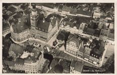 AK Döbeln Luftbild Marktplatz Rathaus Sachsen 1933 gelaufen Postkarte