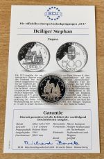 ECU Ungarn 500 Forint 1994 Heiliger Stefan PP Silber mit Zertifikat￼