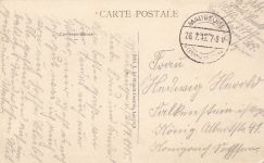 AK Maubeuge Grant Porte de France Straßenbahn Frankreich 1915 gelaufen Postkarte