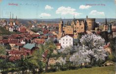 AK Stolberg Totalansicht Burg Nordrhein-Westfalen 1913 gelaufen Postkarte