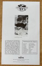 Somalia 10.000 Shilling 1998 Strauss Silber PP mit Zertifikat Tierwelt