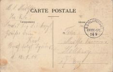 AK Isles-Sur-Suippes Grande Rue Frankreich 1914 gelaufen Postkarte