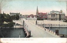 AK Schwerin Dom Theater Palais Mecklenburg-Vorpommern 1905 gelaufen Postkarte