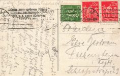 AK Halle Saale Krug zum grünen Kranz Sachsen-Anhalt 1923 gelaufen Postkarte