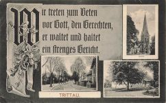 AK Trittau Poststraße Kirche Oberförsterei Schleswig-Holstein 1918 Postkarte