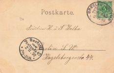 AK Bärwalde Mieszkowice Partie an der Mützel Neumark 1898 gelaufen Postkarte