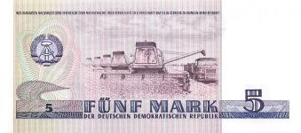 DDR Banknote 5 Mark 1975 Thomas Müntzer Ro: 361b Ersatznote, KASSENFRISCH / UNC