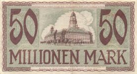 50 Million Mark 12.09.1923 Gutschein Stadt Dresden