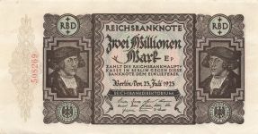 Reichsbanknote 2 Millionen Mark 23.7.1923 DEU-101b