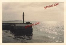 Deutsche Soldaten Leuchtturm Mole am Hafen Stolpmünde Ustka Pommern